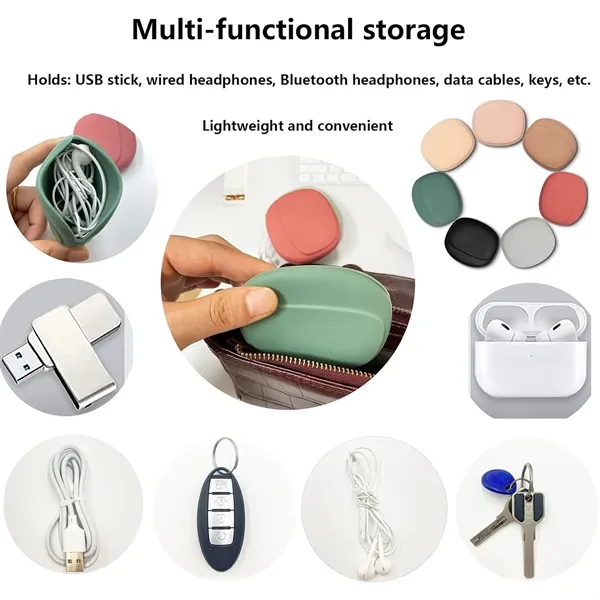 Silicone Earphone Storage Case/Usb Cable Organizer - Silicone Earphone Storage Case/Usb Cable Organizer - Image 1 of 4