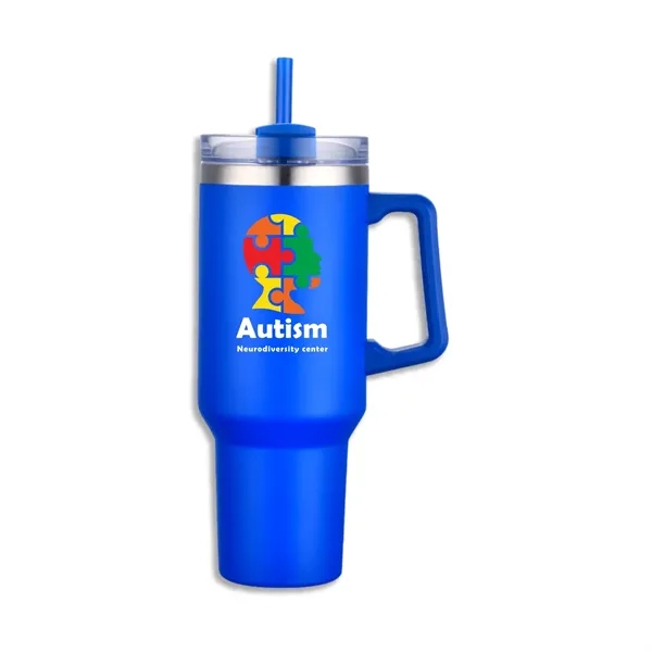 Big Traveler 40 oz Stainless Steel Tumbler - Big Traveler 40 oz Stainless Steel Tumbler - Image 5 of 40
