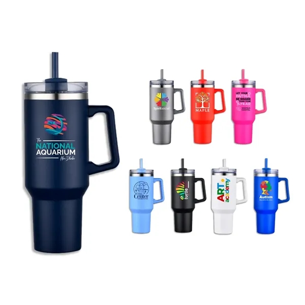 Big Traveler 40 oz Stainless Steel Tumbler - Big Traveler 40 oz Stainless Steel Tumbler - Image 10 of 40