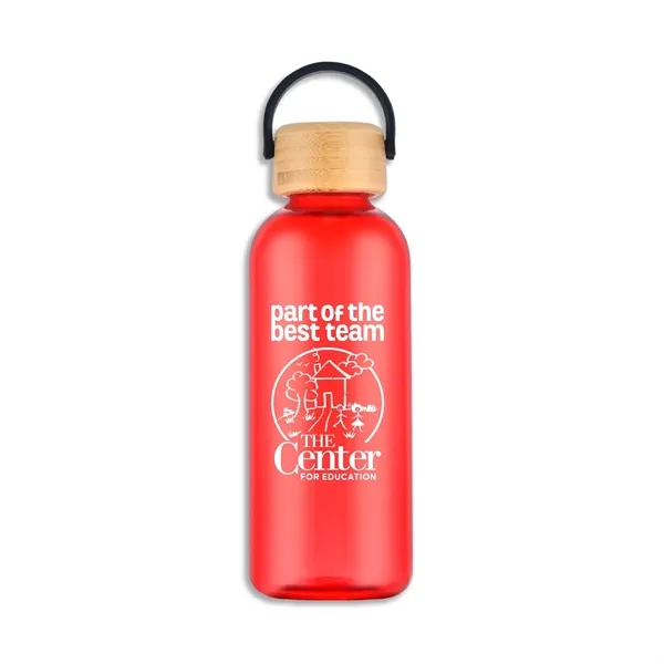 Vail 21 oz RPET Water Bottle with Bamboo Lid - Vail 21 oz RPET Water Bottle with Bamboo Lid - Image 2 of 7