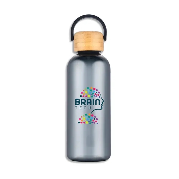 Vail 21 oz RPET Water Bottle with Bamboo Lid - Vail 21 oz RPET Water Bottle with Bamboo Lid - Image 3 of 7