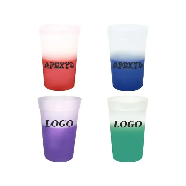 16 oz Color Changing Stadium Cup - 16 oz Color Changing Stadium Cup - Image 0 of 1