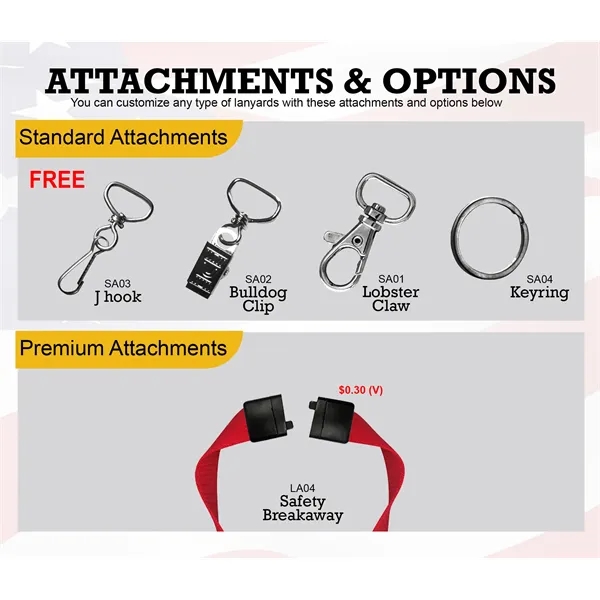 USA Made Dye Sublimated Lanyard w/ Safety Breakaway - USA Made Dye Sublimated Lanyard w/ Safety Breakaway - Image 4 of 4