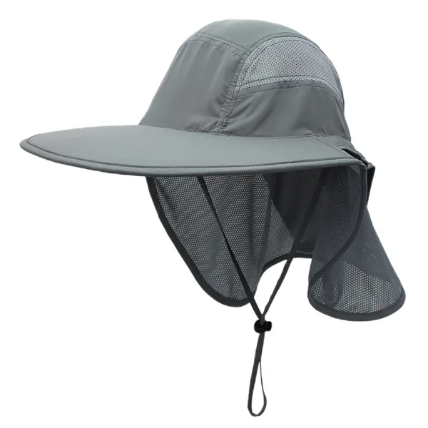 Outdoor Large Brim Neck Cap - Outdoor Large Brim Neck Cap - Image 4 of 7