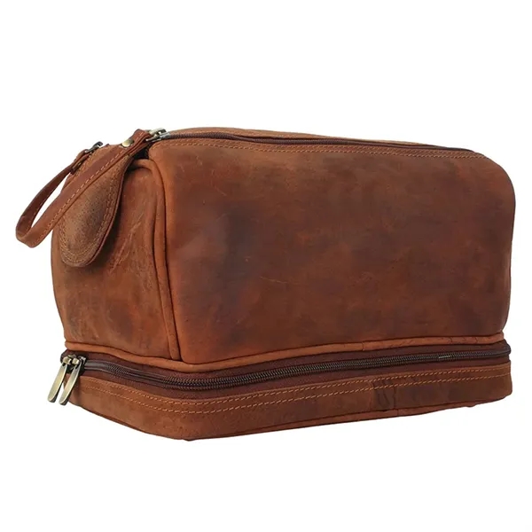 Leather Toiletry Bag - Leather Toiletry Bag - Image 1 of 3