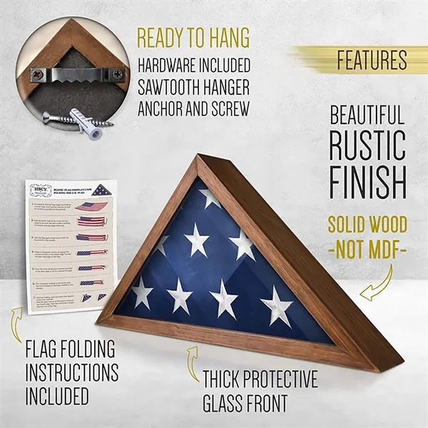Solid Wood Flag Case - Solid Wood Flag Case - Image 2 of 5