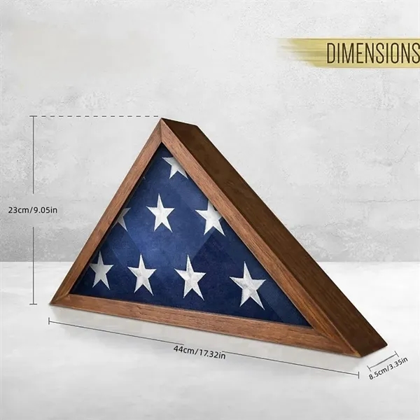 Solid Wood Flag Case - Solid Wood Flag Case - Image 3 of 5