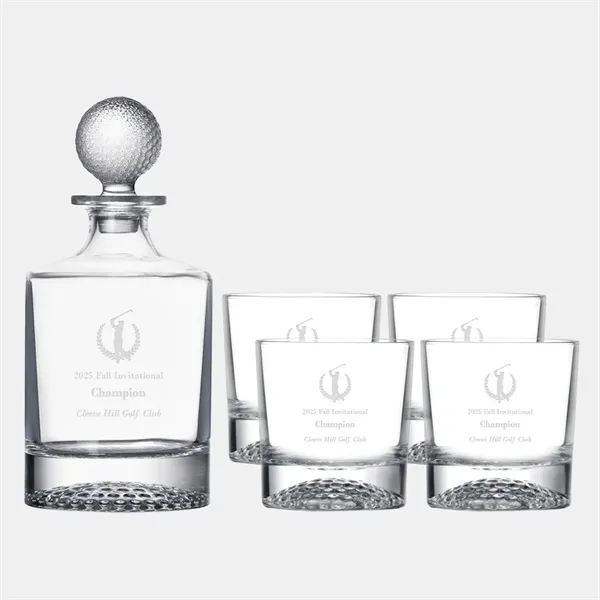 Round Golf Decanter 5pc Set