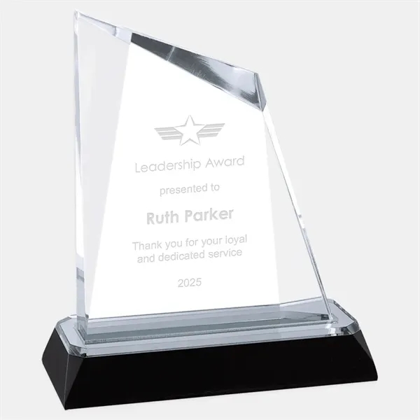 Acrylic Silver Peak Diamond Award with Base