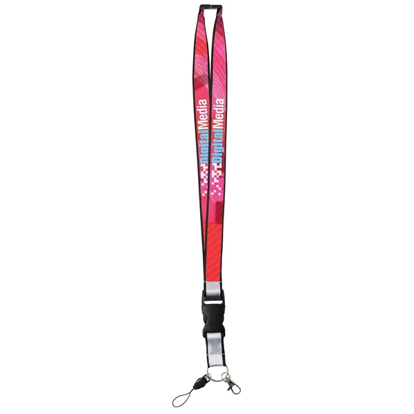 1" Polyester Lanyard with Ribbon (Heat Transfer) - 1" Polyester Lanyard with Ribbon (Heat Transfer) - Image 1 of 4