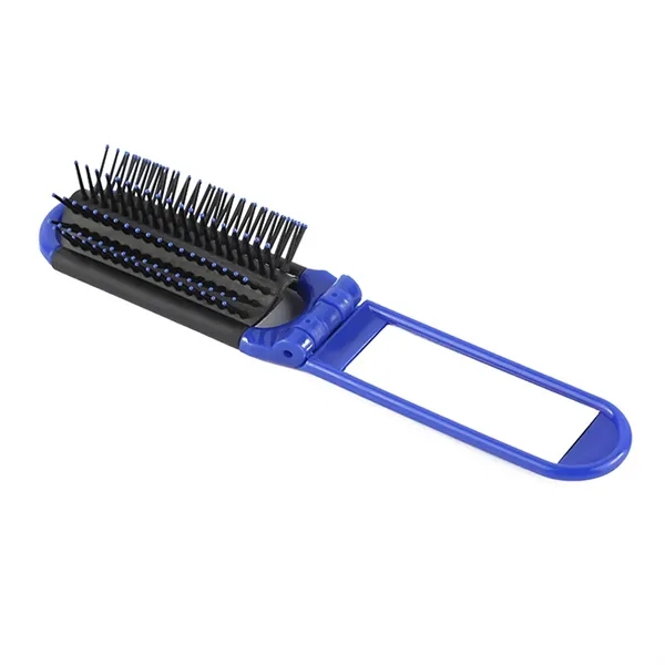 Foldable Hair Brush w/ Compact Mirror - Foldable Hair Brush w/ Compact Mirror - Image 1 of 7