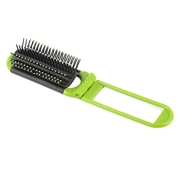 Foldable Hair Brush w/ Compact Mirror - Foldable Hair Brush w/ Compact Mirror - Image 2 of 7