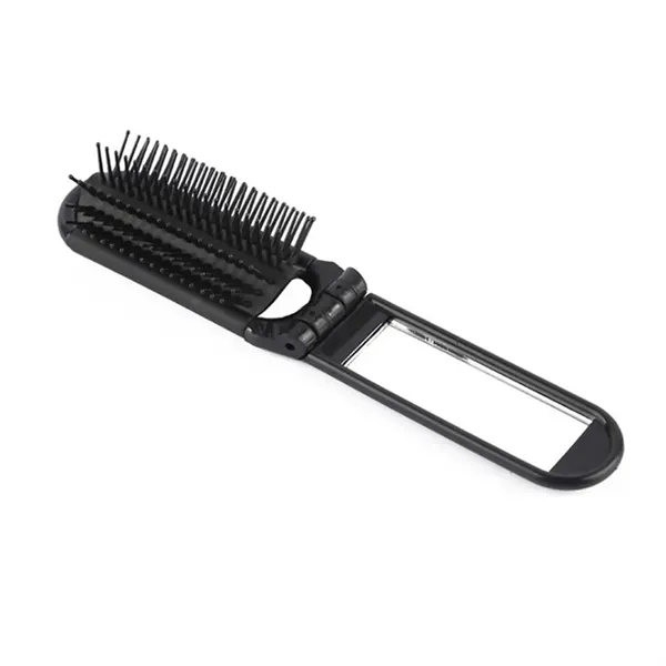 Foldable Hair Brush w/ Compact Mirror - Foldable Hair Brush w/ Compact Mirror - Image 3 of 7
