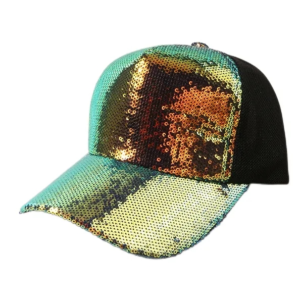 Laser Sequin Baseball Cap - Laser Sequin Baseball Cap - Image 1 of 2