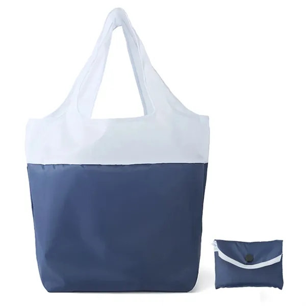Two-Tone Folding Shopping Bag - Two-Tone Folding Shopping Bag - Image 1 of 4