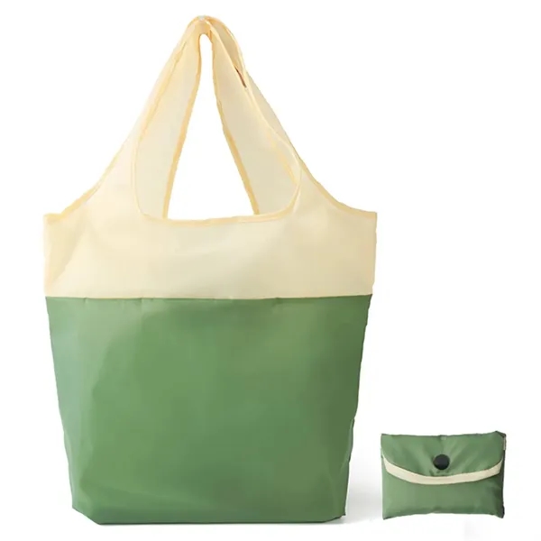 Two-Tone Folding Shopping Bag - Two-Tone Folding Shopping Bag - Image 2 of 4
