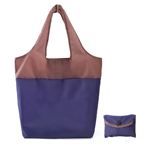 Two-Tone Folding Shopping Bag - Two-Tone Folding Shopping Bag - Image 4 of 4