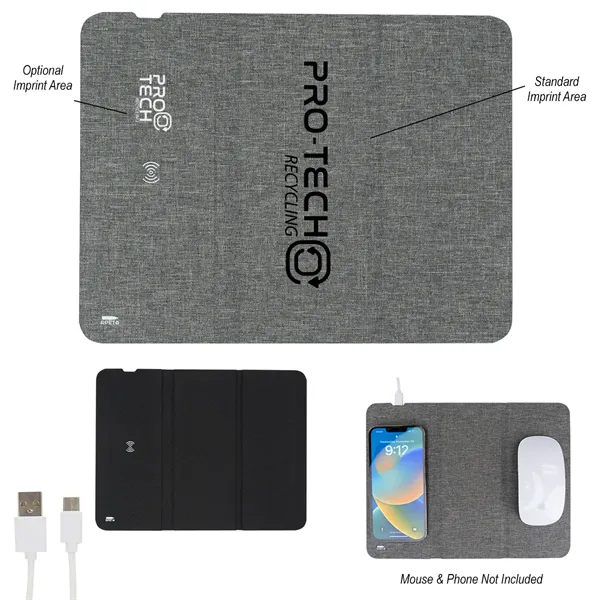 RPET 10W Wireless Charging Mouse Pad - RPET 10W Wireless Charging Mouse Pad - Image 0 of 4