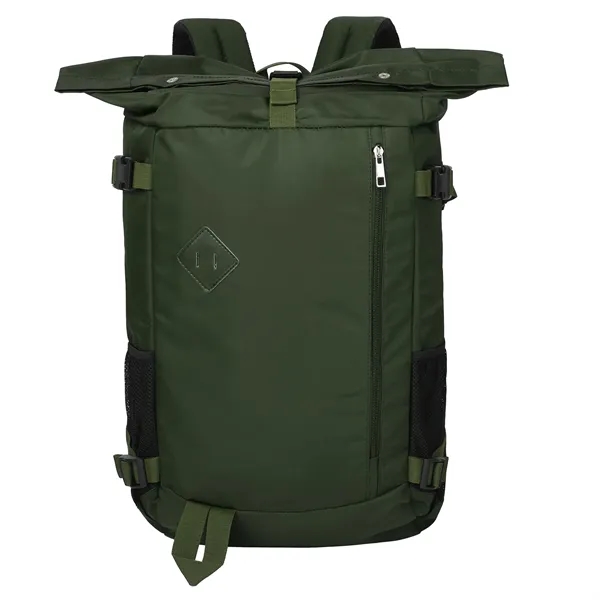 Expanded Nylon Unisex Roll-Top Sports Backpack - Expanded Nylon Unisex Roll-Top Sports Backpack - Image 6 of 7