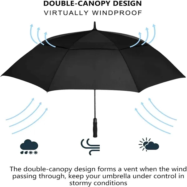 Automatic Double Canopy Golf Umbrella - Automatic Double Canopy Golf Umbrella - Image 2 of 6