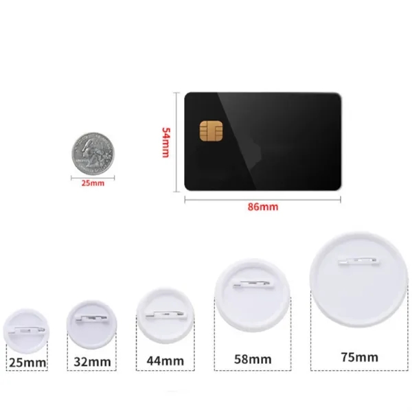 Customizable Logo Blank Pin Button Round Mark Badge Medal - Customizable Logo Blank Pin Button Round Mark Badge Medal - Image 3 of 5