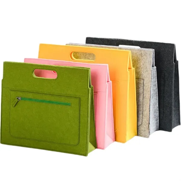 Felt Large Capacity Document Handbag Computer Business Bags - Felt Large Capacity Document Handbag Computer Business Bags - Image 3 of 4