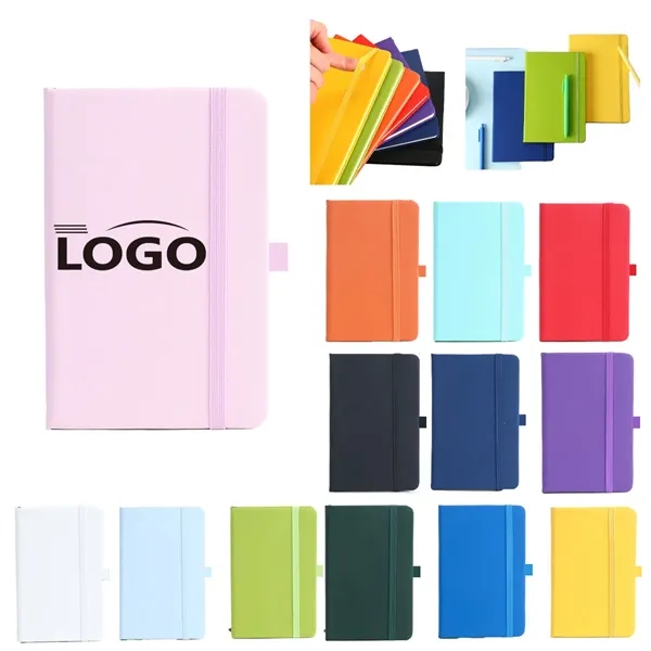 A6 Colorful Elastic Tie Carrying Notebook - A6 Colorful Elastic Tie Carrying Notebook - Image 0 of 13
