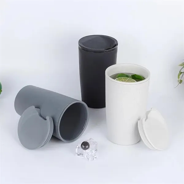 Eco Wheat Straw Coffee Cup - Stylish Portable Drinkware - Eco Wheat Straw Coffee Cup - Stylish Portable Drinkware - Image 2 of 2