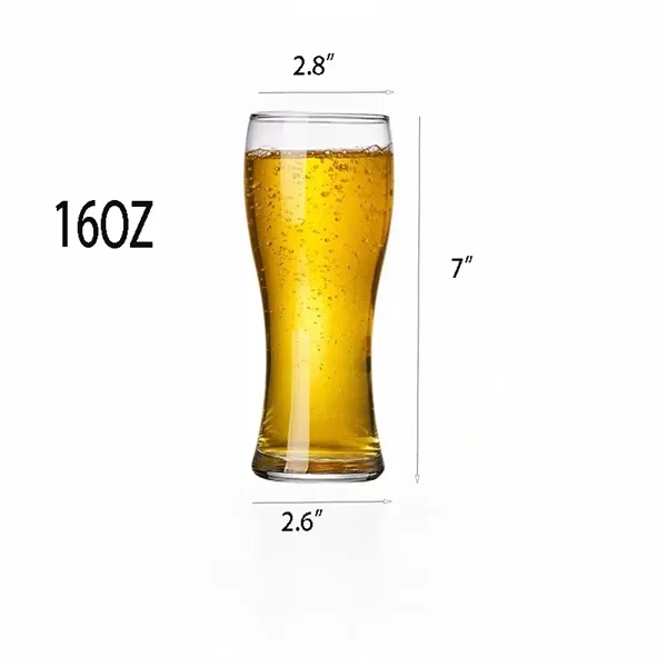 Personalized 16oz pilsner beer glasses - Personalized 16oz pilsner beer glasses - Image 2 of 3