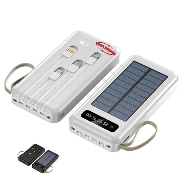 Solar Power Bank With Integrated USB And LED Light - Solar Power Bank With Integrated USB And LED Light - Image 0 of 6