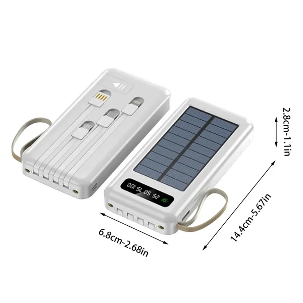 Solar Power Bank With Integrated USB And LED Light - Solar Power Bank With Integrated USB And LED Light - Image 1 of 6