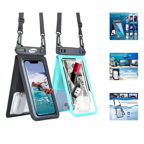 7"  Waterproof Double Space Phone Pouch with Touch Screen - 7"  Waterproof Double Space Phone Pouch with Touch Screen - Image 0 of 3