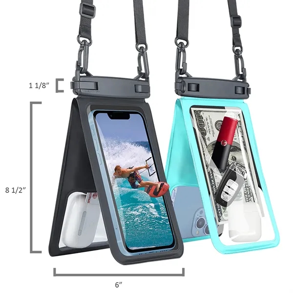 7"  Waterproof Double Space Phone Pouch with Touch Screen - 7"  Waterproof Double Space Phone Pouch with Touch Screen - Image 1 of 3