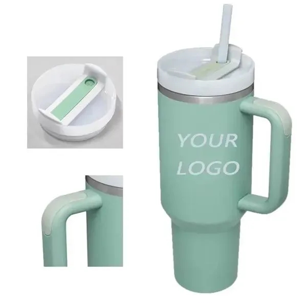 40oz Stainless Vacuum Insulated Tumbler with Lid and Straw - 40oz Stainless Vacuum Insulated Tumbler with Lid and Straw - Image 2 of 2