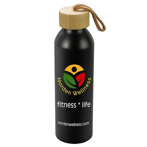 WHITNEY 22oz Recycled Aluminum Bottle With a Bamboo Lid - WHITNEY 22oz Recycled Aluminum Bottle With a Bamboo Lid - Image 1 of 16