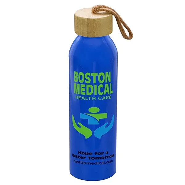 WHITNEY 22oz Recycled Aluminum Bottle With a Bamboo Lid - WHITNEY 22oz Recycled Aluminum Bottle With a Bamboo Lid - Image 2 of 16