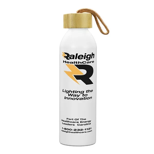 WHITNEY 22oz Recycled Aluminum Bottle With a Bamboo Lid - WHITNEY 22oz Recycled Aluminum Bottle With a Bamboo Lid - Image 6 of 16