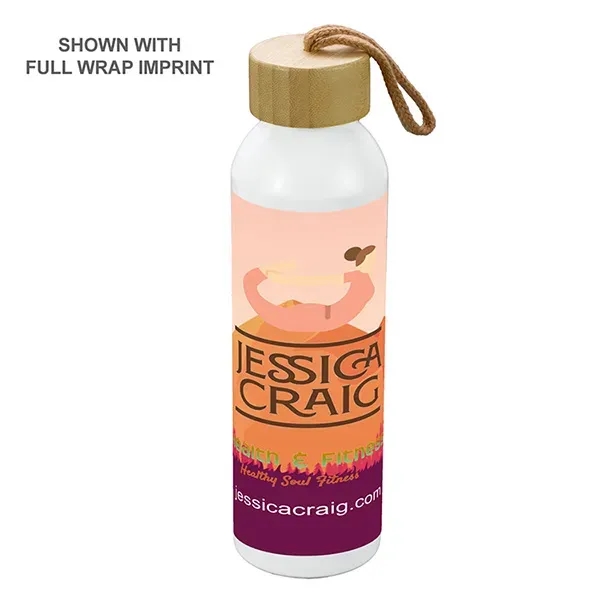 WHITNEY 22oz Recycled Aluminum Bottle With a Bamboo Lid - WHITNEY 22oz Recycled Aluminum Bottle With a Bamboo Lid - Image 7 of 16