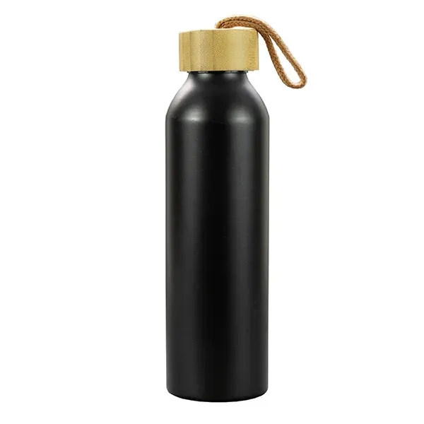 WHITNEY 22oz Recycled Aluminum Bottle With a Bamboo Lid - WHITNEY 22oz Recycled Aluminum Bottle With a Bamboo Lid - Image 8 of 16