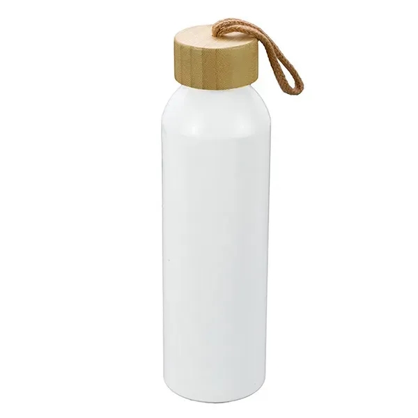 WHITNEY 22oz Recycled Aluminum Bottle With a Bamboo Lid - WHITNEY 22oz Recycled Aluminum Bottle With a Bamboo Lid - Image 13 of 16