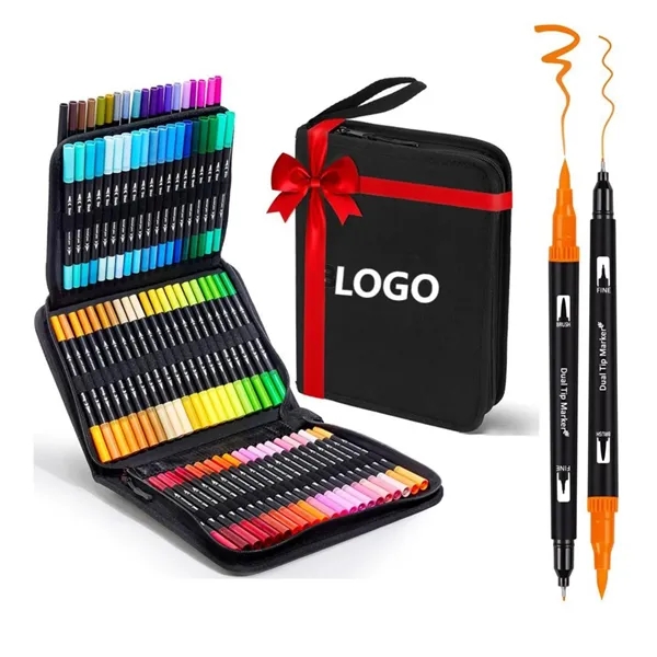 72 Colors Double Brush Art Markers Set - 72 Colors Double Brush Art Markers Set - Image 0 of 5