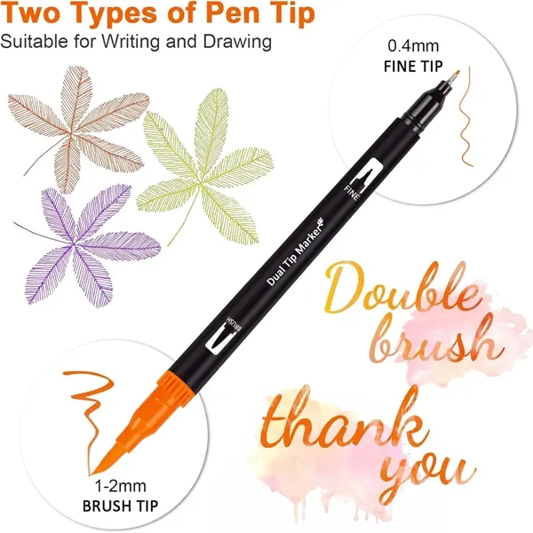 72 Colors Double Brush Art Markers Set - 72 Colors Double Brush Art Markers Set - Image 2 of 5