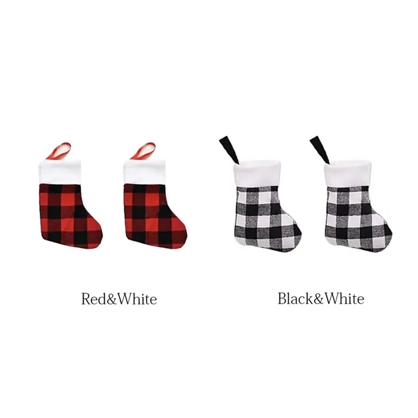 Plaid Christmas Stocking Ornament (Small) - Plaid Christmas Stocking Ornament (Small) - Image 1 of 6