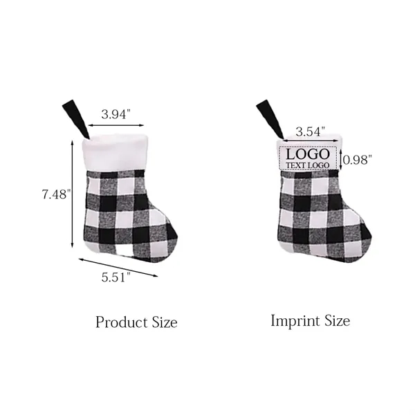 Plaid Christmas Stocking Ornament (Small) - Plaid Christmas Stocking Ornament (Small) - Image 2 of 6