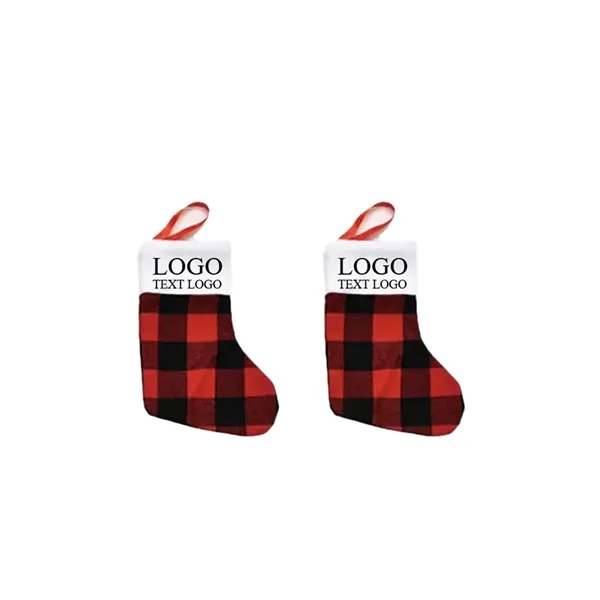 Plaid Christmas Stocking Ornament (Small) - Plaid Christmas Stocking Ornament (Small) - Image 4 of 6