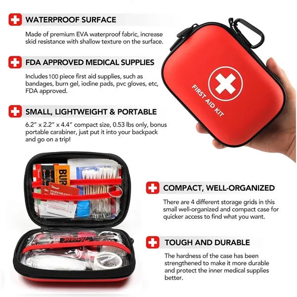 Water-Resistant Hard Shell Mini First Aid Kit - Water-Resistant Hard Shell Mini First Aid Kit - Image 1 of 2