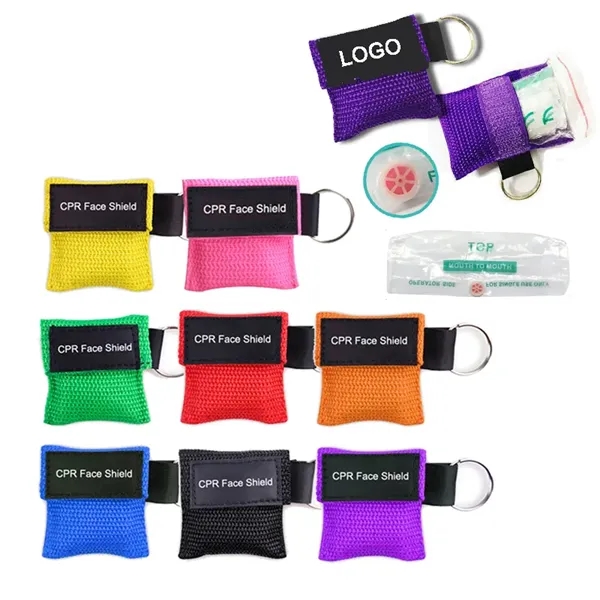 CPR Face Keychain Shields Pocket Mask for First Aid - CPR Face Keychain Shields Pocket Mask for First Aid - Image 0 of 4