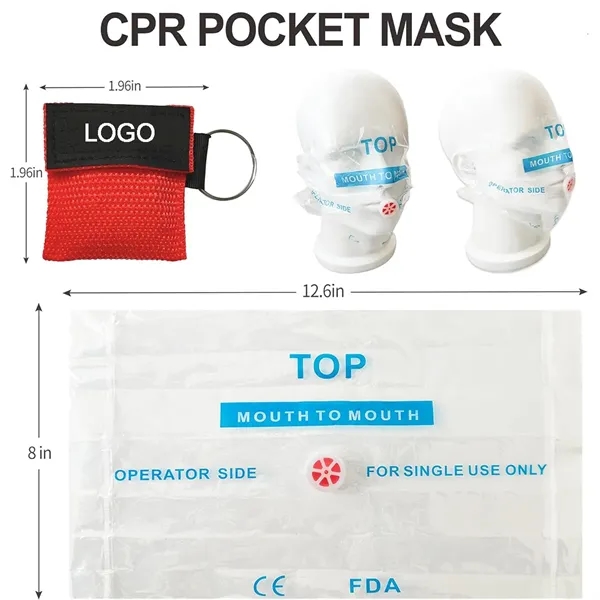 CPR Face Keychain Shields Pocket Mask for First Aid - CPR Face Keychain Shields Pocket Mask for First Aid - Image 1 of 4