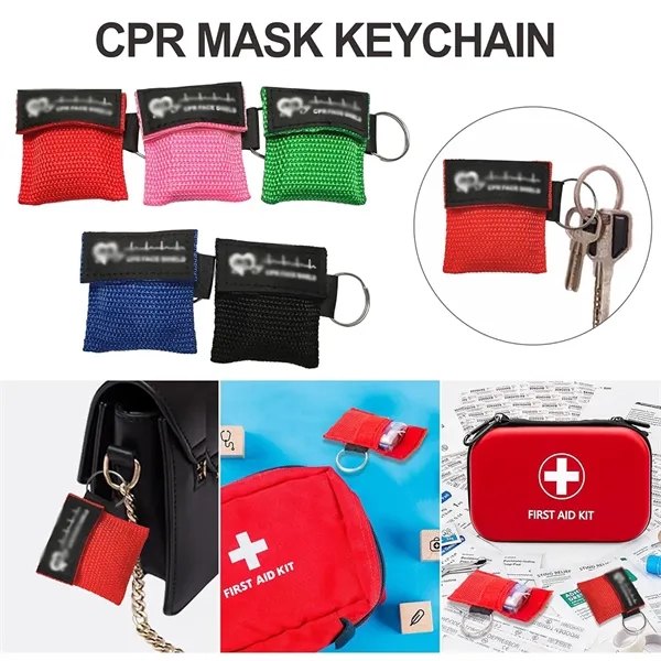 CPR Face Keychain Shields Pocket Mask for First Aid - CPR Face Keychain Shields Pocket Mask for First Aid - Image 2 of 4