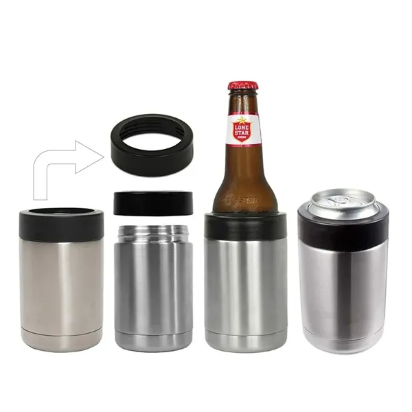 12 oz Stainless Steel Double Wall Insulated Can Cooler - 12 oz Stainless Steel Double Wall Insulated Can Cooler - Image 2 of 3